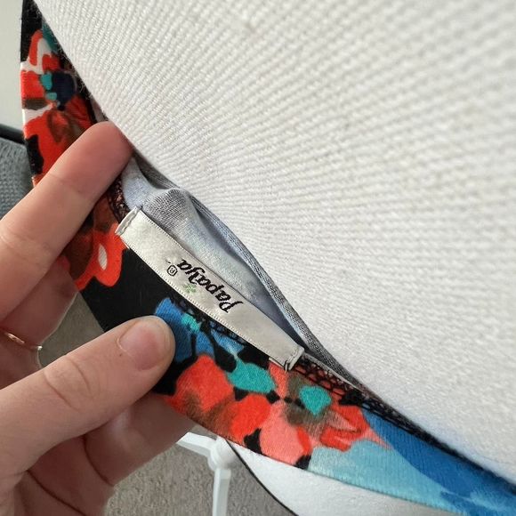 papaya blue and orange floral tube top - Picture 3 of 4